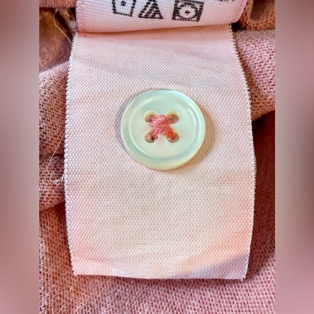 James Perse Standard Polo Shirt Made USA Garment Dyed Rose Large - Picture 11 of 11
